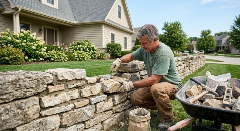 Brick Fence Repair in Oakland County, MI