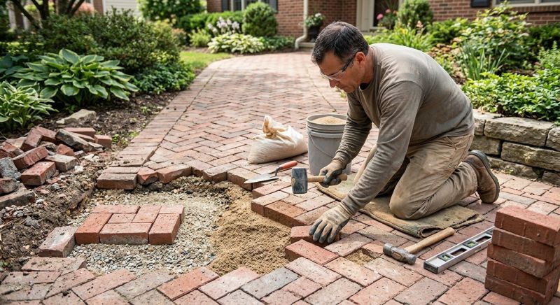 Brick Hardscape Repair in Oakland County, MI