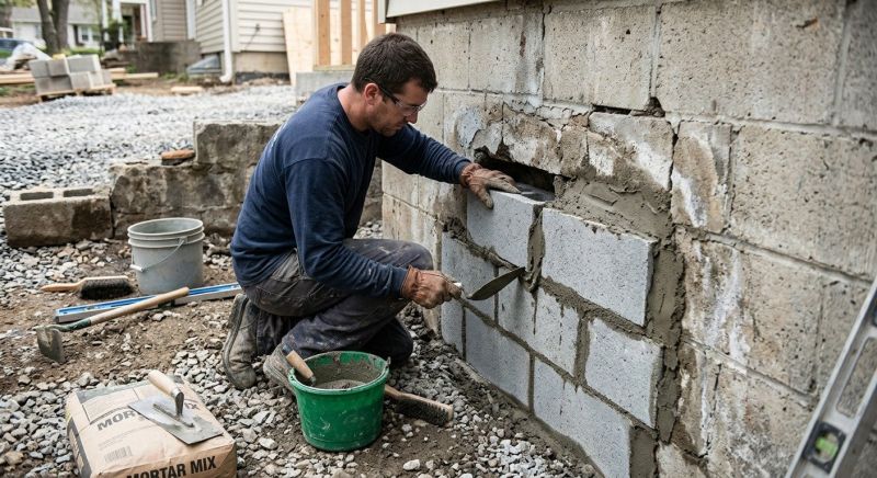 Concrete Block Repair in Davisburg, MI