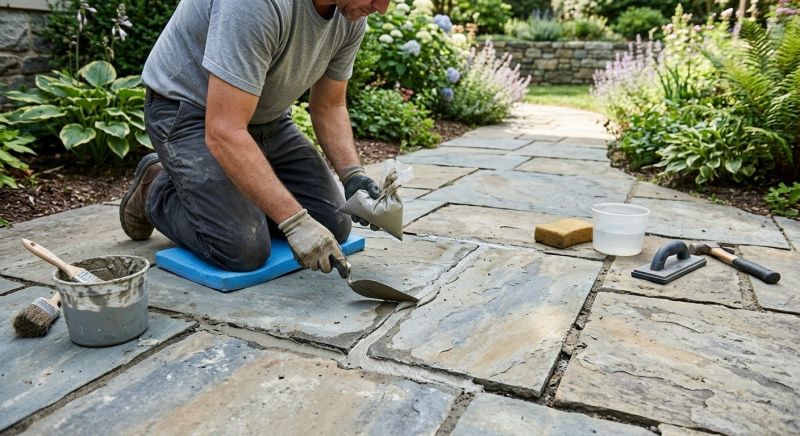 Stone Walkway Repair in Oakland County, MI