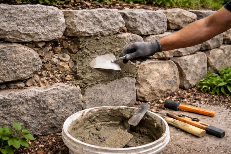 Stone Wall Repair in Wayne, MI