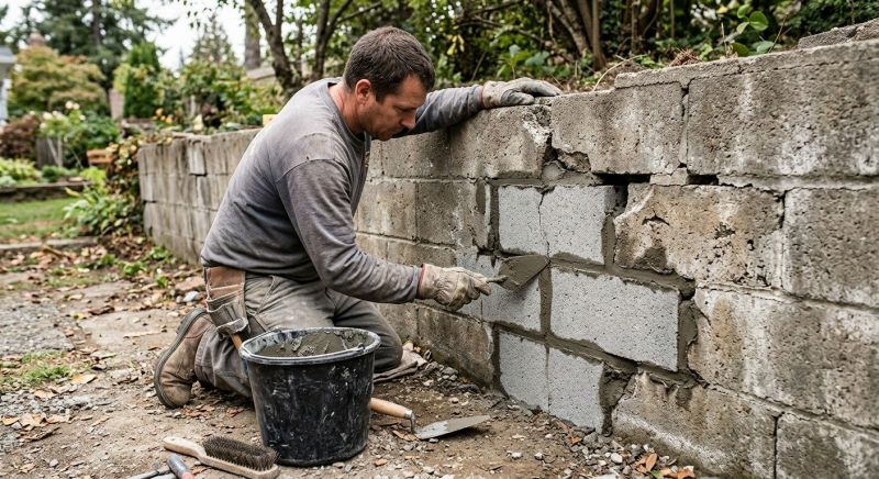 Stone Wall Repair in Wayne, MI